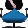 imageSmiry Stretch Jacquard Office Computer Chair Covers Removable Washable Universal Desk Rotating Chair Slipcovers Protector Seat  Backrest Cover GreyOcean Blue