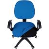 imageSmiry Stretch Jacquard Office Computer Chair Covers Removable Washable Universal Desk Rotating Chair Slipcovers Protector Seat  Backrest Cover GreyOcean Blue