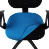 imageSmiry Stretch Jacquard Office Computer Chair Covers Removable Washable Universal Desk Rotating Chair Slipcovers Protector Seat  Backrest Cover GreyOcean Blue