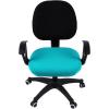 imageSmiry Stretch Jacquard Office Computer Chair Covers Removable Washable Universal Desk Rotating Chair Slipcovers Protector Seat  Backrest Cover GreyPeacock Green