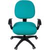 imageSmiry Stretch Jacquard Office Computer Chair Covers Removable Washable Universal Desk Rotating Chair Slipcovers Protector Seat  Backrest Cover GreyPeacock Green