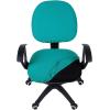imageSmiry Stretch Jacquard Office Computer Chair Covers Removable Washable Universal Desk Rotating Chair Slipcovers Protector Seat  Backrest Cover GreyPeacock Green