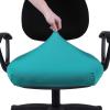 imageSmiry Stretch Jacquard Office Computer Chair Covers Removable Washable Universal Desk Rotating Chair Slipcovers Protector Seat  Backrest Cover GreyPeacock Green