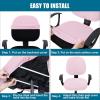 imageSmiry Stretch Jacquard Office Computer Chair Covers Removable Washable Universal Desk Rotating Chair Slipcovers Protector Seat  Backrest Cover GreyPink