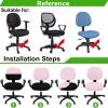 imageSmiry Stretch Jacquard Office Computer Chair Covers Removable Washable Universal Desk Rotating Chair Slipcovers Protector Seat  Backrest Cover GreyPink