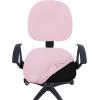imageSmiry Stretch Jacquard Office Computer Chair Covers Removable Washable Universal Desk Rotating Chair Slipcovers Protector Seat  Backrest Cover GreyPink