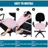 imageSmiry Stretch Jacquard Office Computer Chair Covers Removable Washable Universal Desk Rotating Chair Slipcovers Protector Seat  Backrest Cover GreyPink
