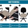 imageSmiry Stretch Jacquard Office Computer Chair Covers Removable Washable Universal Desk Rotating Chair Slipcovers Protector Seat  Backrest Cover GreyTaupe