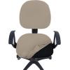 imageSmiry Stretch Jacquard Office Computer Chair Covers Removable Washable Universal Desk Rotating Chair Slipcovers Protector Seat  Backrest Cover GreyTaupe