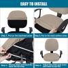 imageSmiry Stretch Jacquard Office Computer Chair Covers Removable Washable Universal Desk Rotating Chair Slipcovers Protector Seat  Backrest Cover GreyTaupe