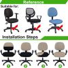 imageSmiry Stretch Jacquard Office Computer Chair Covers Removable Washable Universal Desk Rotating Chair Slipcovers Protector Seat  Backrest Cover GreyTaupe