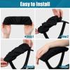 imageSmiry Stretch Jacquard Office Computer Chair Seat Covers Chair Seat CoverChair Armrest Covers Black