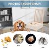 imageSmiry Stretch Jacquard Seat Covers for Dining Room Chairs Set of 6 Removable Washable Chair Seat Protector Slipcovers No Rear Covers BrownBeige