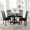 imageSmiry Stretch Jacquard Seat Covers for Dining Room Chairs Set of 6 Removable Washable Chair Seat Protector Slipcovers No Rear Covers BrownBlack
