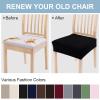imageSmiry Stretch Jacquard Seat Covers for Dining Room Chairs Set of 6 Removable Washable Chair Seat Protector Slipcovers No Rear Covers BrownBlack