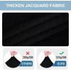 imageSmiry Stretch Jacquard Seat Covers for Dining Room Chairs Set of 6 Removable Washable Chair Seat Protector Slipcovers No Rear Covers BrownBlack