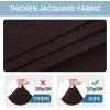 imageSmiry Stretch Jacquard Seat Covers for Dining Room Chairs Set of 6 Removable Washable Chair Seat Protector Slipcovers No Rear Covers BrownBrown