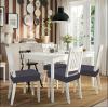 imageSmiry Stretch Jacquard Seat Covers for Dining Room Chairs Set of 6 Removable Washable Chair Seat Protector Slipcovers No Rear Covers BrownDark Grey
