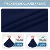imageSmiry Stretch Jacquard Seat Covers for Dining Room Chairs Set of 6 Removable Washable Chair Seat Protector Slipcovers No Rear Covers BrownFederal Blue