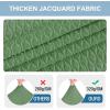 imageSmiry Stretch Jacquard Seat Covers for Dining Room Chairs Set of 6 Removable Washable Chair Seat Protector Slipcovers No Rear Covers BrownGreen