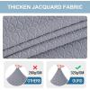 imageSmiry Stretch Jacquard Seat Covers for Dining Room Chairs Set of 6 Removable Washable Chair Seat Protector Slipcovers No Rear Covers BrownGrey
