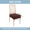 imageSmiry Stretch Jacquard Seat Covers for Dining Room Chairs Set of 6 Removable Washable Chair Seat Protector Slipcovers No Rear Covers BrownLight Chocolate