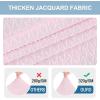 imageSmiry Stretch Jacquard Seat Covers for Dining Room Chairs Set of 6 Removable Washable Chair Seat Protector Slipcovers No Rear Covers BrownPink