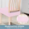 imageSmiry Stretch Jacquard Seat Covers for Dining Room Chairs Set of 6 Removable Washable Chair Seat Protector Slipcovers No Rear Covers BrownPink