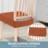 imageSmiry Stretch Jacquard Seat Covers for Dining Room Chairs Set of 6 Removable Washable Chair Seat Protector Slipcovers No Rear Covers BrownRust
