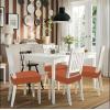 imageSmiry Stretch Jacquard Seat Covers for Dining Room Chairs Set of 6 Removable Washable Chair Seat Protector Slipcovers No Rear Covers BrownRust