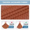 imageSmiry Stretch Jacquard Seat Covers for Dining Room Chairs Set of 6 Removable Washable Chair Seat Protector Slipcovers No Rear Covers BrownRust