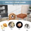 imageSmiry Stretch Jacquard Seat Covers for Dining Room Chairs Set of 6 Removable Washable Chair Seat Protector Slipcovers No Rear Covers BrownRust