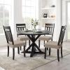 imageSmiry Stretch Jacquard Seat Covers for Dining Room Chairs Set of 6 Removable Washable Chair Seat Protector Slipcovers No Rear Covers BrownTaupe