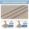 imageSmiry Stretch Jacquard Seat Covers for Dining Room Chairs Set of 6 Removable Washable Chair Seat Protector Slipcovers No Rear Covers BrownTaupe