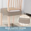 imageSmiry Stretch Jacquard Seat Covers for Dining Room Chairs Set of 6 Removable Washable Chair Seat Protector Slipcovers No Rear Covers BrownTaupe
