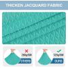 imageSmiry Stretch Jacquard Seat Covers for Dining Room Chairs Set of 6 Removable Washable Chair Seat Protector Slipcovers No Rear Covers BrownTeal