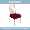 imageSmiry Stretch Jacquard Seat Covers for Dining Room Chairs Set of 6 Removable Washable Chair Seat Protector Slipcovers No Rear Covers BrownWine Red