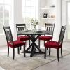 imageSmiry Stretch Jacquard Seat Covers for Dining Room Chairs Set of 6 Removable Washable Chair Seat Protector Slipcovers No Rear Covers BrownWine Red