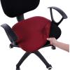 imageSmiry Stretch Office Computer Chair Covers Seat  Backrest Cover Burgundy 2 Items Bundle