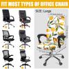imageSmiry Stretch Printed Office Computer Chair Covers Universal Desk Rotating Chair Slipcovers Removable Washable Soft Fit AntiDust Spandex Protector Cover with Zipper NavyYellow