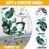 imageSmiry Stretch Printed Office Computer Chair Covers Universal Desk Rotating Chair Slipcovers Removable Washable Soft Fit AntiDust Spandex Protector Cover with Zipper NavyGreen