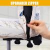 imageSmiry Stretch Printed Office Computer Chair Covers Universal Desk Rotating Chair Slipcovers Removable Washable Soft Fit AntiDust Spandex Protector Cover with Zipper NavyWhite