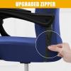 imageSmiry Stretch Printed Office Computer Chair Covers Universal Desk Rotating Chair Slipcovers Removable Washable Soft Fit AntiDust Spandex Protector Cover with Zipper NavyNavy