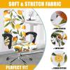 imageSmiry Stretch Printed Office Computer Chair Covers Universal Desk Rotating Chair Slipcovers Removable Washable Soft Fit AntiDust Spandex Protector Cover with Zipper NavyYellow