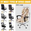 imageSmiry Stretch Printed Office Computer Chair Covers Universal Desk Rotating Chair Slipcovers Removable Washable Soft Fit AntiDust Spandex Protector Cover with Zipper NavyKhaki and White