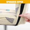 imageSmiry Stretch Printed Office Computer Chair Covers Universal Desk Rotating Chair Slipcovers Removable Washable Soft Fit AntiDust Spandex Protector Cover with Zipper NavyYellow and Grey