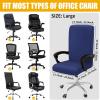 imageSmiry Stretch Printed Office Computer Chair Covers Universal Desk Rotating Chair Slipcovers Removable Washable Soft Fit AntiDust Spandex Protector Cover with Zipper NavyNavy
