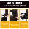 imageSmiry Stretch Printed Office Computer Chair Covers Universal Desk Rotating Chair Slipcovers Removable Washable Soft Fit AntiDust Spandex Protector Cover with Zipper NavyBrown