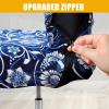 imageSmiry Stretch Printed Office Computer Chair Covers Universal Desk Rotating Chair Slipcovers Removable Washable Soft Fit AntiDust Spandex Protector Cover with Zipper NavyNavy Blue
