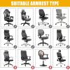 imageSmiry Stretch Printed Office Computer Chair Covers Universal Desk Rotating Chair Slipcovers Removable Washable Soft Fit AntiDust Spandex Protector Cover with Zipper NavyNavy Blue